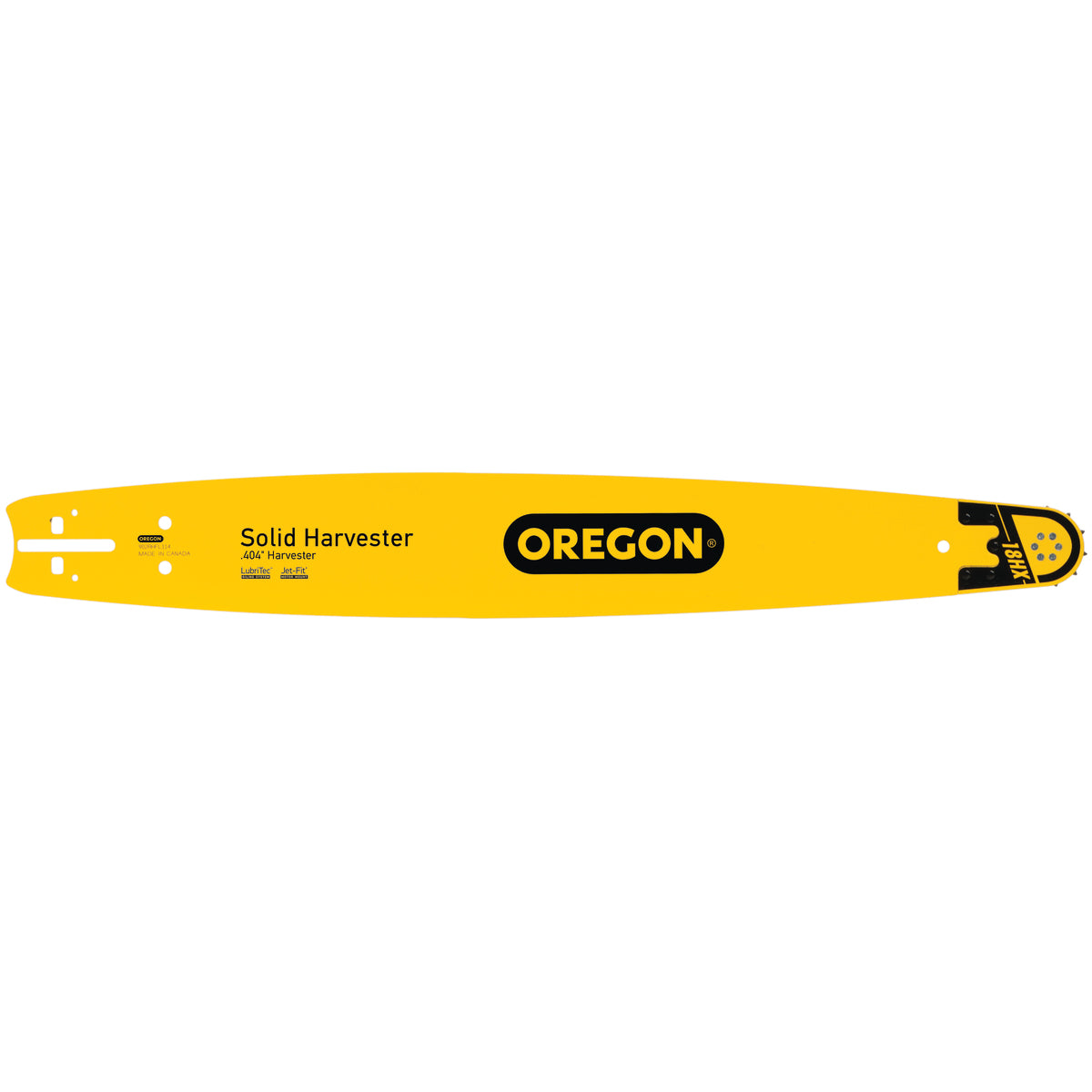 Yellow Oregon 404 harvester bar on a white background