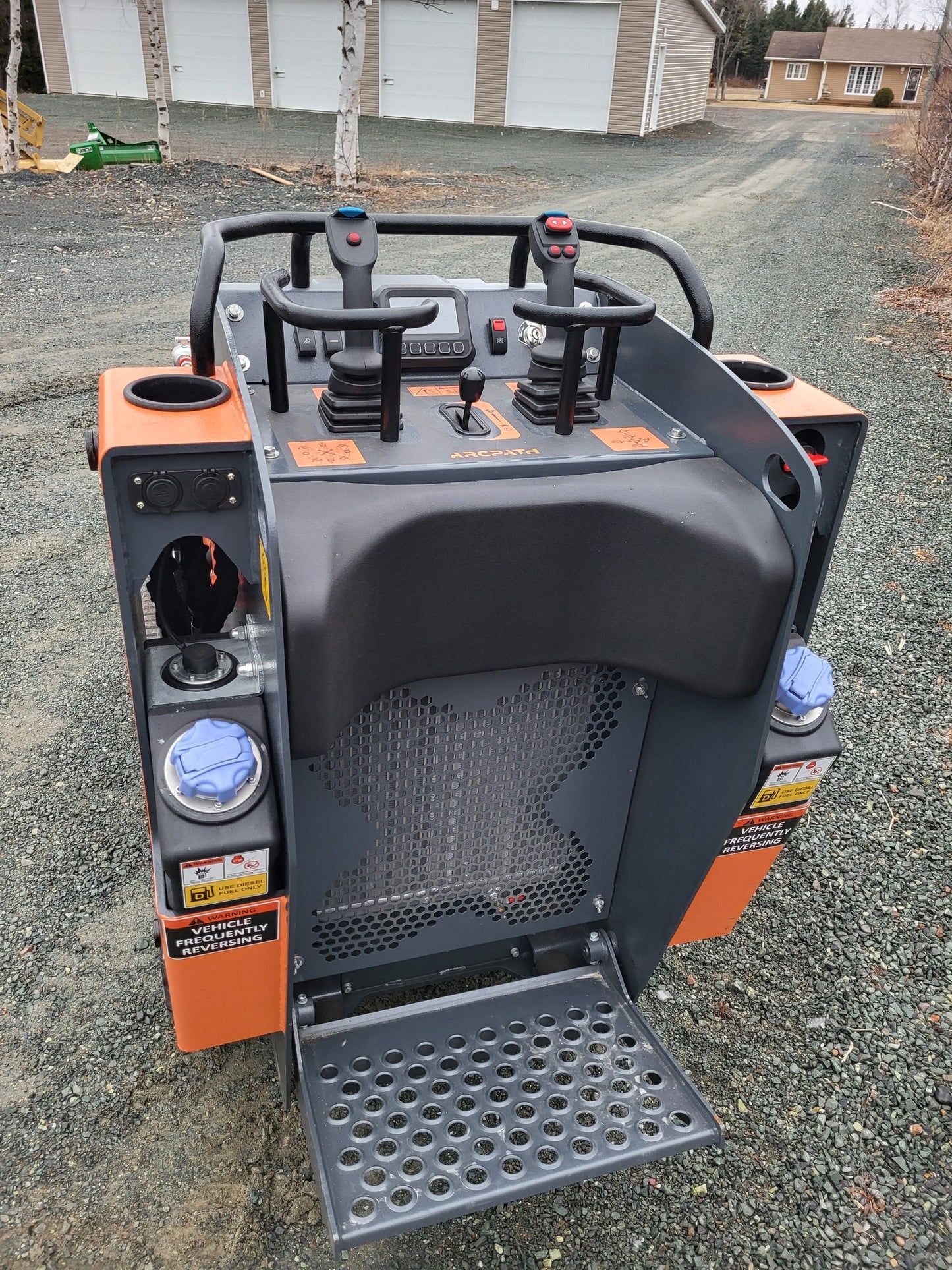 Operator control panel and joystick system on the ATL 1000 Mini Track Loader.